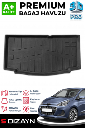 S-Dizayn Hyundai i10 3D Pro Bagaj Havuzu 2013-2019 A+ Kalite
