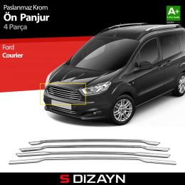 S-Dizayn Ford Courier Krom Ön Panjur 4 Prç 2014-2017