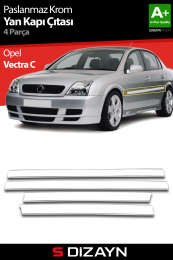 S-Dizayn Opel Vectra C Krom Yan Kapı Çıtası 4 Prç 2002-2009