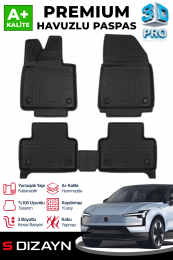 S-Dizayn Volvo EX30 3D Pro Havuzlu Paspas 2025 Üzeri A+ Kalite