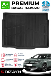 S-Dizayn Citroen C4 Hybrid 3D Pro Bagaj Havuzu Alt Bagaj 2025 Üzeri A+ Kalite