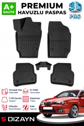 S-Dizayn Seat Ibiza 3D Pro Havuzlu Paspas 2008-2017 A+ Kalite