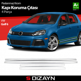 S-Dizayn VW Golf 6 Kapı Koruma Çıtası Krom 2010-2013