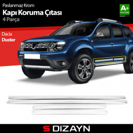 S-Dizayn Dacia Duster Kapı Koruma Çıtası Krom 2009-2018