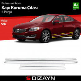 S-Dizayn Volvo S 60 SD Kapı Koruma Çıtası Krom 2013-2018