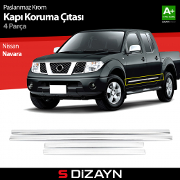 S-Dizayn Nissan Navara Kapı Koruma Çıtası Krom 2006-2015