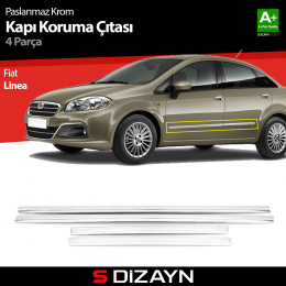 S-Dizayn Fiat Linea Kapı Koruma Çıtası Krom 2007-2018