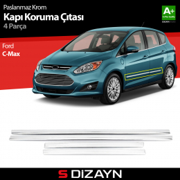 S-Dizayn Ford C-Max Kapı Koruma Çıtası Krom 2010-2019
