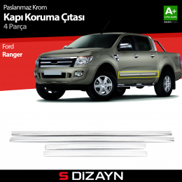 S-Dizayn Ford Ranger Kapı Koruma Çıtası Krom 2011 Üzeri