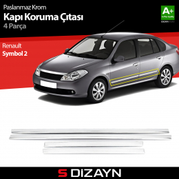S-Dizayn Renault Symbol 2 Kapı Koruma Çıtası Krom 2008-2013
