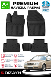 S-Dizayn VW Bora 3D Pro Havuzlu Paspas 1999-2006 A+ Kalite
