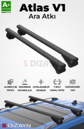 S-Dizayn S-Bar Atlas V1 Ara Atkı Tavan Taşıyıcı Barı Siyah 155 Cm Universal A+ Kalite