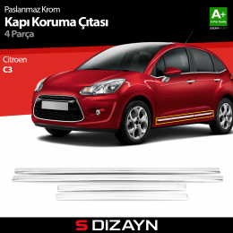 S-Dizayn Citroen C3 Kapı Koruma Çıtası Krom 2010-2016