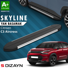 S-Dizayn Citroen C3 Aircross Skyline Krom Yan Basamak 183 Cm 2017-2024 A+ Kalite