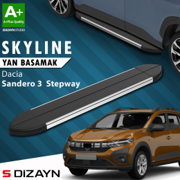 S-Dizayn Dacia Sandero 3 Stepway Skyline Krom Yan Basamak 183 Cm 2020 Üzeri A+ Kalite