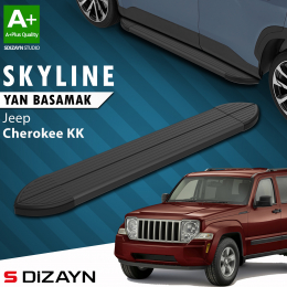 S-Dizayn Jeep Cherokee KK Skyline Siyah Yan Basamak 153 Cm 2008-2012 A+ Kalite