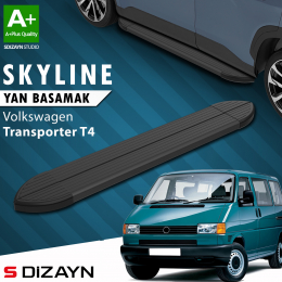 S-Dizayn VW Transporter T4 Kısa Şase Skyline Siyah Yan Basamak 213 Cm 1995-2003 A+ Kalite
