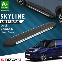 S-Dizayn Opel Combo D Uzun Şase Skyline Krom Yan Basamak 223 Cm 2011-2015 A+ Kalite