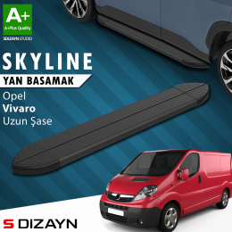 S-Dizayn Opel Vivaro A Uzun Şase Skyline Siyah Yan Basamak 263 Cm 2001-2014 A+ Kalite