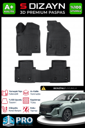 S-Dizayn DFSK E5 Benzinli 3D Pro Havuzlu Paspas 2024 Üzeri A+ Kalite