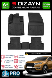 S-Dizayn DS DS7 Crossback 3D Pro Havuzlu Paspas 2018-2022 A+ Kalite