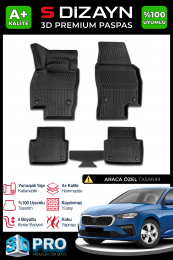 S-Dizayn Skoda Scala 3D Pro Havuzlu Paspas 2019 Üzeri A+ Kalite