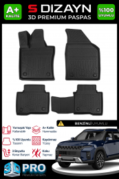 S-Dizayn Ssangyong Torres Benzinli 3D Pro Havuzlu Paspas 2023 Üzeri A+ Kalite