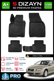 S-Dizayn Volvo S40 3D Pro Havuzlu Paspas 2004-2012 A+ Kalite