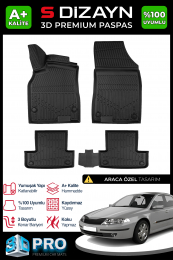 S-Dizayn Renault Laguna 2 3D Pro Havuzlu Paspas 2002-2007 A+ Kalite