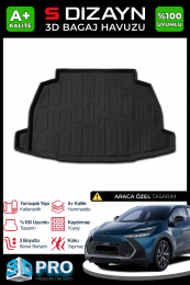 S-Dizayn Toyota C-Hr 3D Pro Bagaj Havuzu 2024 Üzeri A+ Kalite