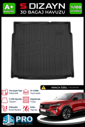 S-Dizayn Renault Rafale 3D Pro Bagaj Havuzu 2024 Üzeri A+ Kalite