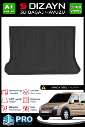 S-Dizayn Ford Connect 3D Pro Bagaj Havuzu 2002-2013 A+ Kalite