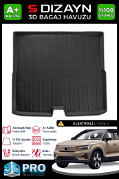 S-Dizayn Volvo EX40 3D Pro Bagaj Havuzu 2023 Üzeri A+ Kalite