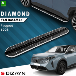S-Dizayn Peugeot 5008 3 Diamond Krom Yan Basamak 203 Cm 2024 Üzeri A+ Kalite