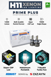 S-Dizayn Prime Plus H11 Led Xenon / 45W / 12000 LM / 7000K A+ Kalite