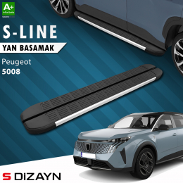 S-Dizayn Peugeot 5008 3 Elektrikli S-Line Aluminyum Yan Basamak 203 Cm 2024 Üzeri A+ Kalite