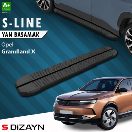S-Dizayn Opel Grandland X 2 Hybrid Benzinli S-Line Siyah Yan Basamak 193 Cm 2024 Üzeri A+ Kalite