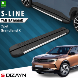 S-Dizayn Opel Grandland X 2 Hybrid Benzinli S-Line Aluminyum Yan Basamak 193 Cm 2024 Üzeri A+ Kalite
