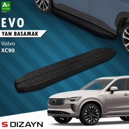 S-Dizayn Volvo XC90 Makyajlı Benzinli Evo Siyah Yan Basamak 203 Cm 2024 Üzeri A+ Kalite