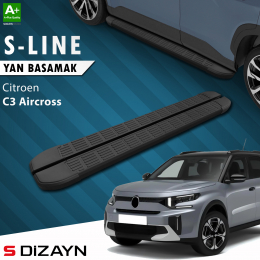 S-Dizayn Citroen C3 Aircross 2 S-Line Siyah Yan Basamak 183 Cm 2024 Üzeri A+ Kalite