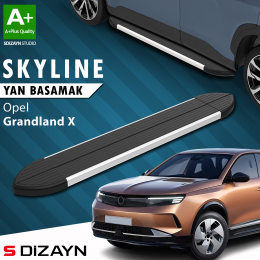 S-Dizayn Opel Grandland X 2 Hybrid Benzinli Skyline Aluminyum Yan Basamak 193 Cm 2024 Üzeri A+ Kalite