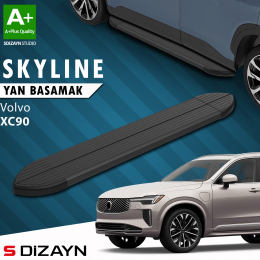 S-Dizayn Volvo XC90 Makyajlı Hybrid Skyline Siyah Yan Basamak 203 Cm 2024 Üzeri A+ Kalite