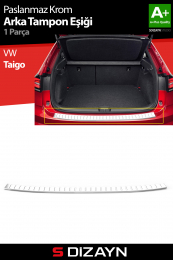 S-Dizayn VW Taigo Krom Arka Tampon Eşiği 2020 Üzeri A+ Kalite
