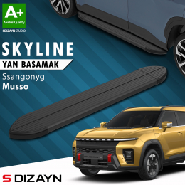 S-Dizayn Ssangyong Musso Elektrikli Skyline Siyah Yan Basamak 223 Cm 2025 Üzeri A+ Kalite