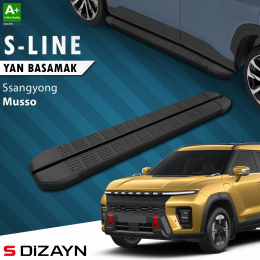 S-Dizayn Ssangyong Musso Elektrikli S-Line Siyah Yan Basamak 223 Cm 2025 Üzeri A+ Kalite