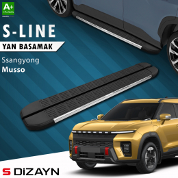 S-Dizayn Ssangyong Musso Elektrikli S-Line Krom Yan Basamak 223 Cm 2025 Üzeri A+ Kalite