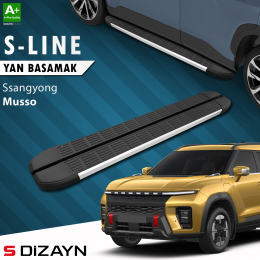 S-Dizayn Ssangyong Musso Elektrikli S-Line Aluminyum Yan Basamak 223 Cm 2025 Üzeri A+ Kalite