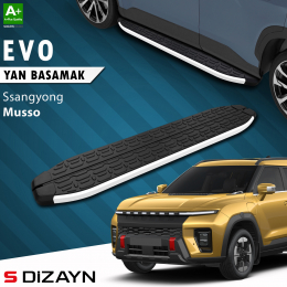 S-Dizayn Ssangyong Musso Elektrikli Evo Aluminyum Yan Basamak 223 Cm 2025 Üzeri A+ Kalite