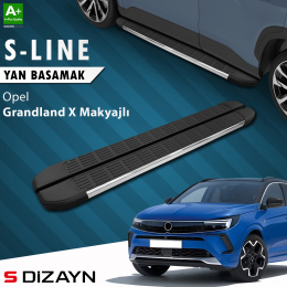 S-Dizayn Opel Grandland X Makyajlı Hybrid S-Line Krom Yan Basamak 183 Cm 2021-2024 A+ Kalite