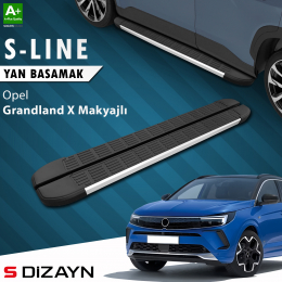 S-Dizayn Opel Grandland X Makyajlı Hybrid S-Line Aluminyum Yan Basamak 183 Cm 2021-2024 A+ Kalite